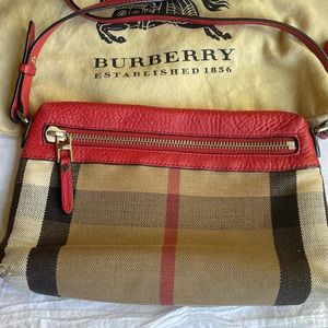 Burberry Farley check canvas and leather